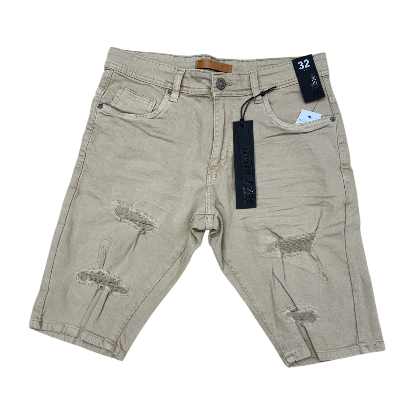 WH-SC02 - Core Twill Ripped Slim-Fit Stretch Shorts
