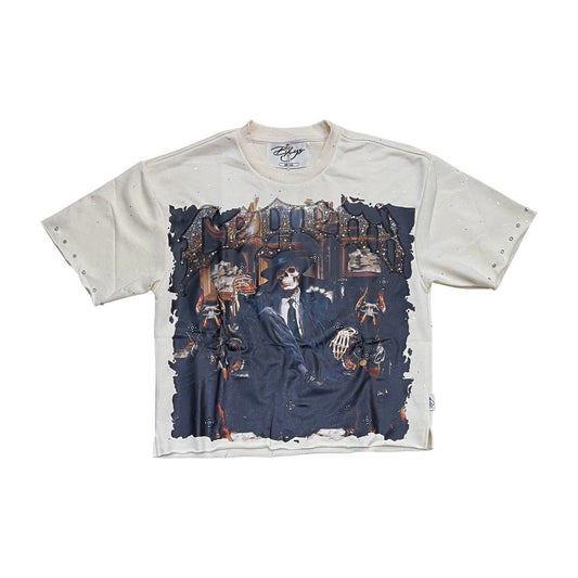 T1493 - Legend with Rhinestones Cropped Top T-Shirt