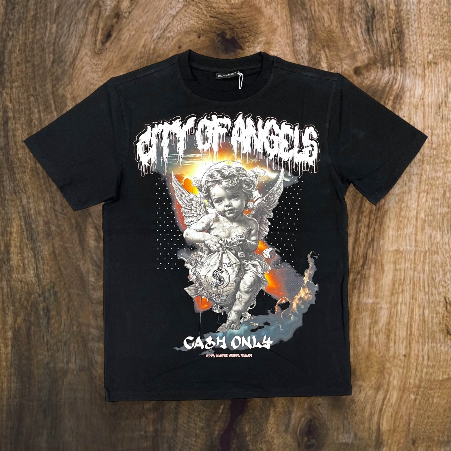 T2570 - City of Angels Rhinestones Graphic T-Shirt
