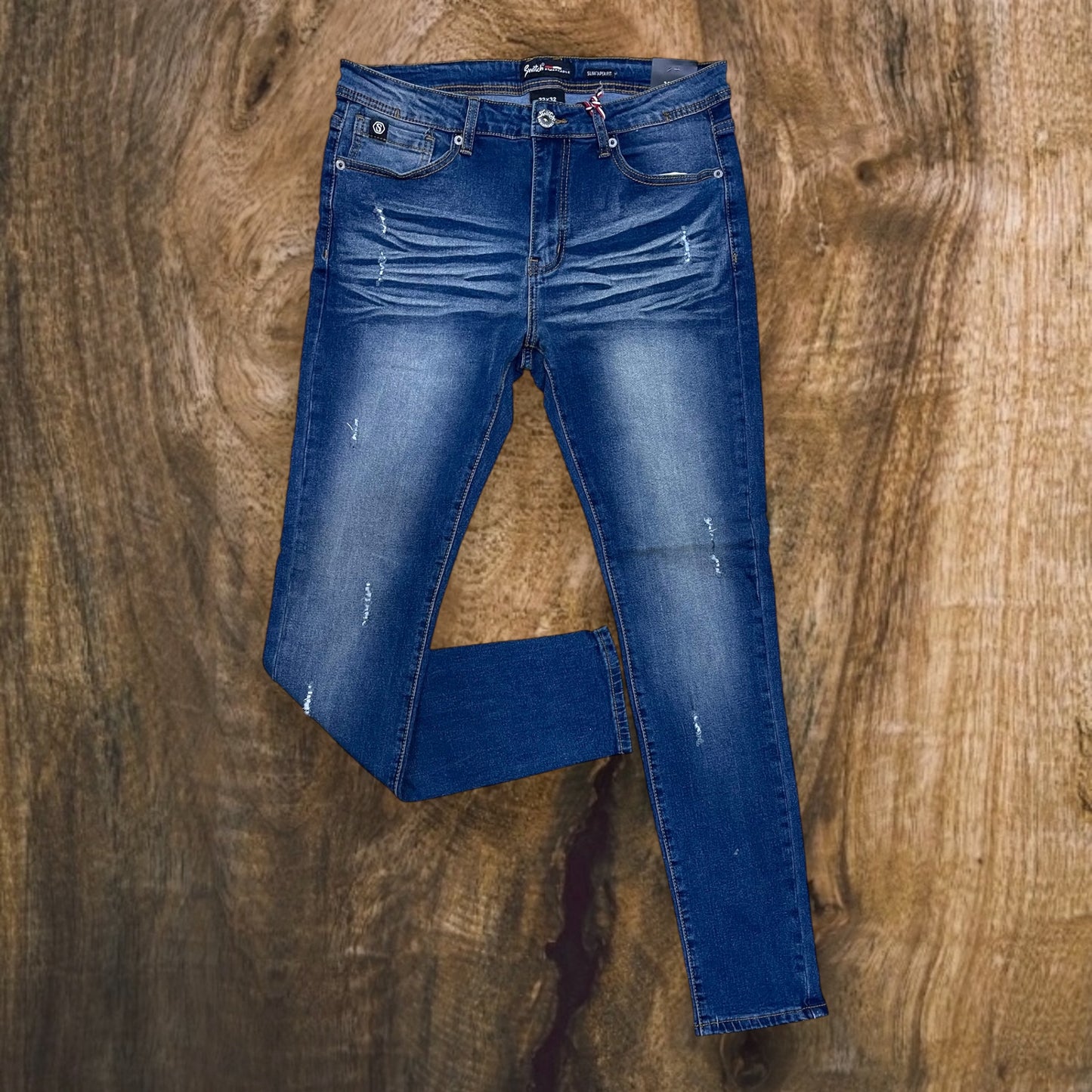 SF3610 - Ripped Denim Slim-Fit Stretch Jeans