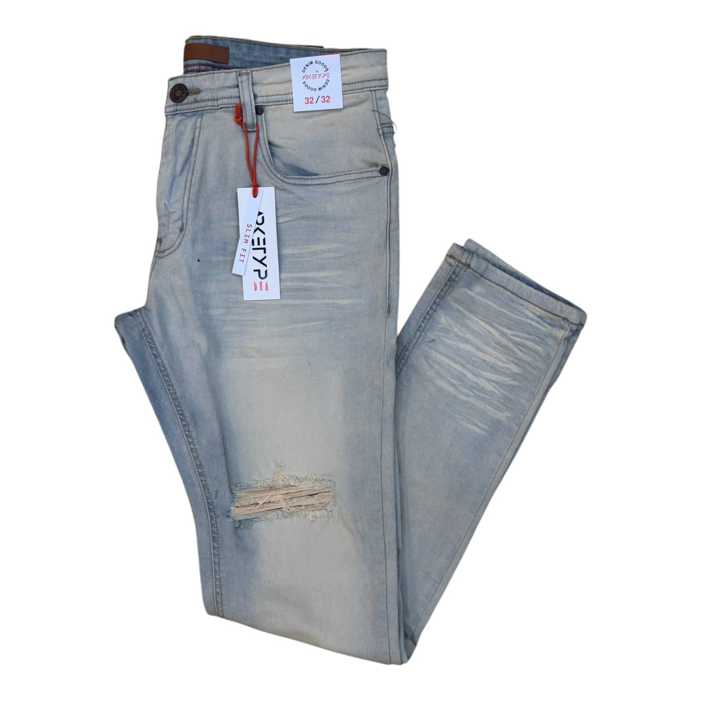 WH-P607 - Ricky Essential Ripped Slim-Fit Stretch Jeans