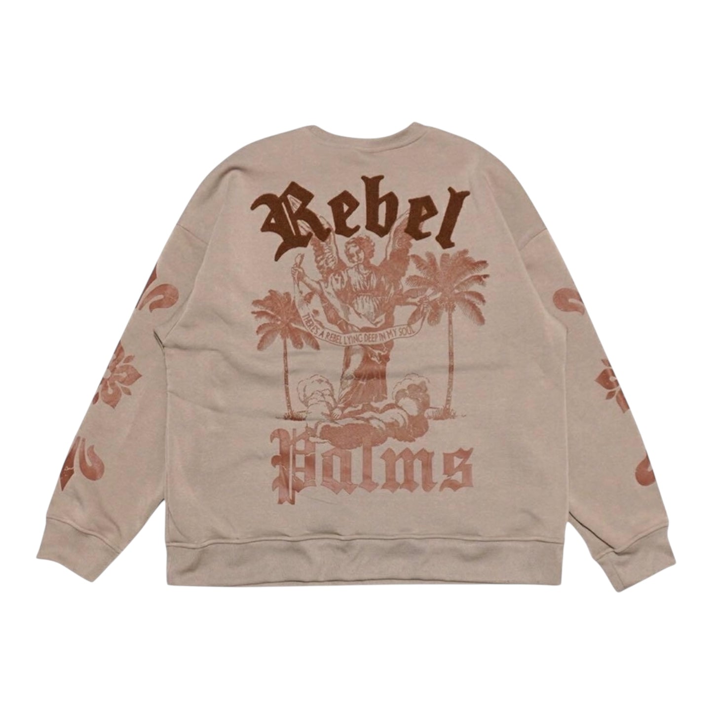 152-320 - Rebel Palms Fleece Graphic Crewneck