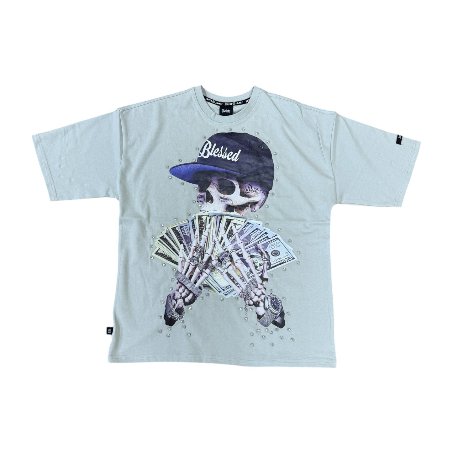 SM6116 - Too Blessed with Studs Boxy Graphic T-Shirt