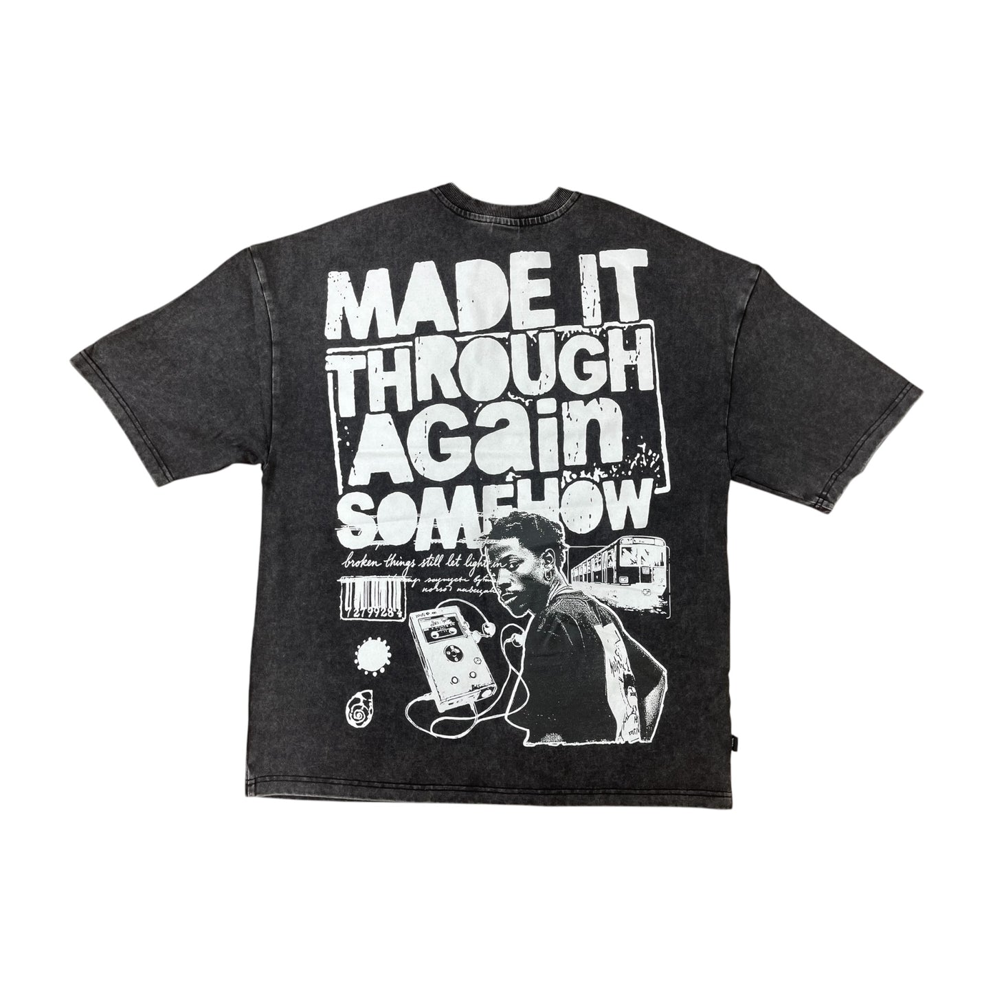 WH-SW6188 - Made It Through Better Boxy Graphic T-Shirt
