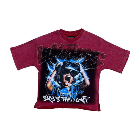 SD2613 - Limitless with Rhinestone French Terry Cropped Top