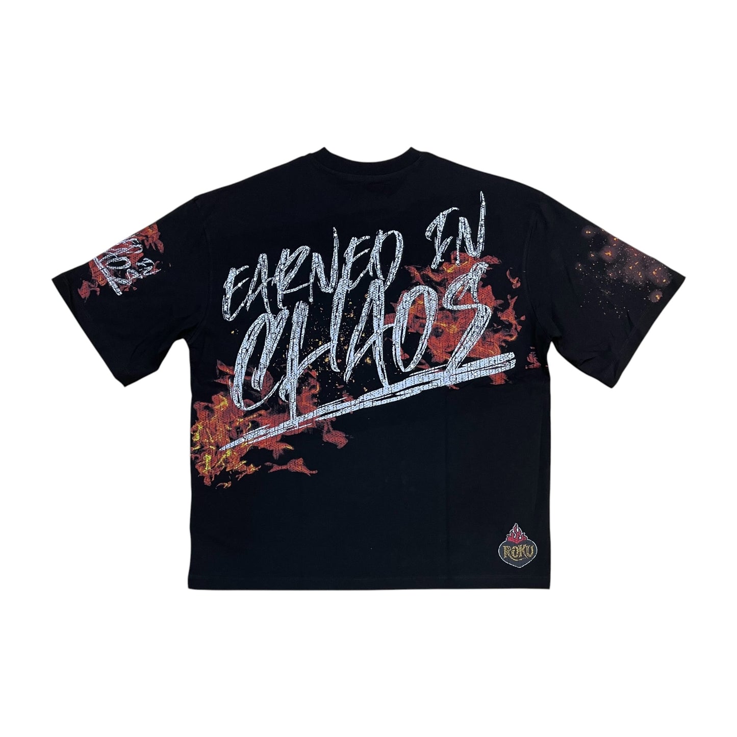 RK1481988 - Earned In Chaos Studded Boxy Graphic T-Shirt