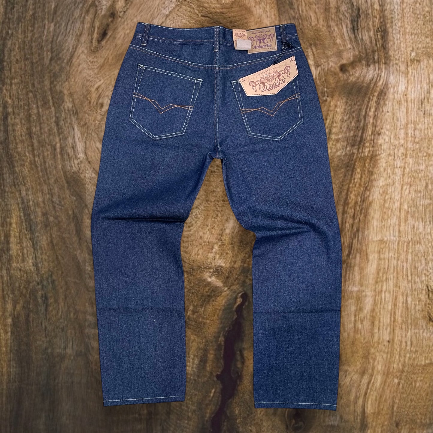 8RD60 - Basic Raw Denim Relaxed-Fit Pants