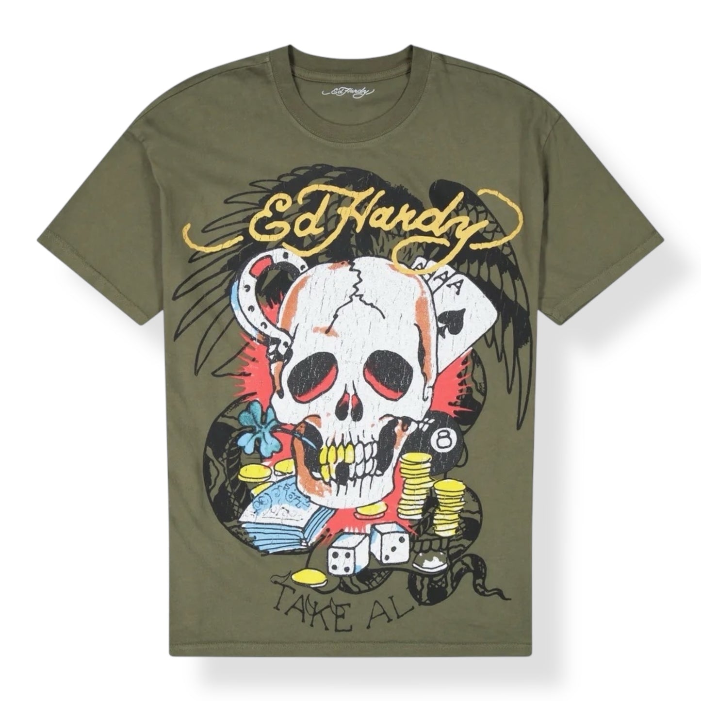 EHM1101-73 - Skull Aces Boxy Graphic T-Shirt