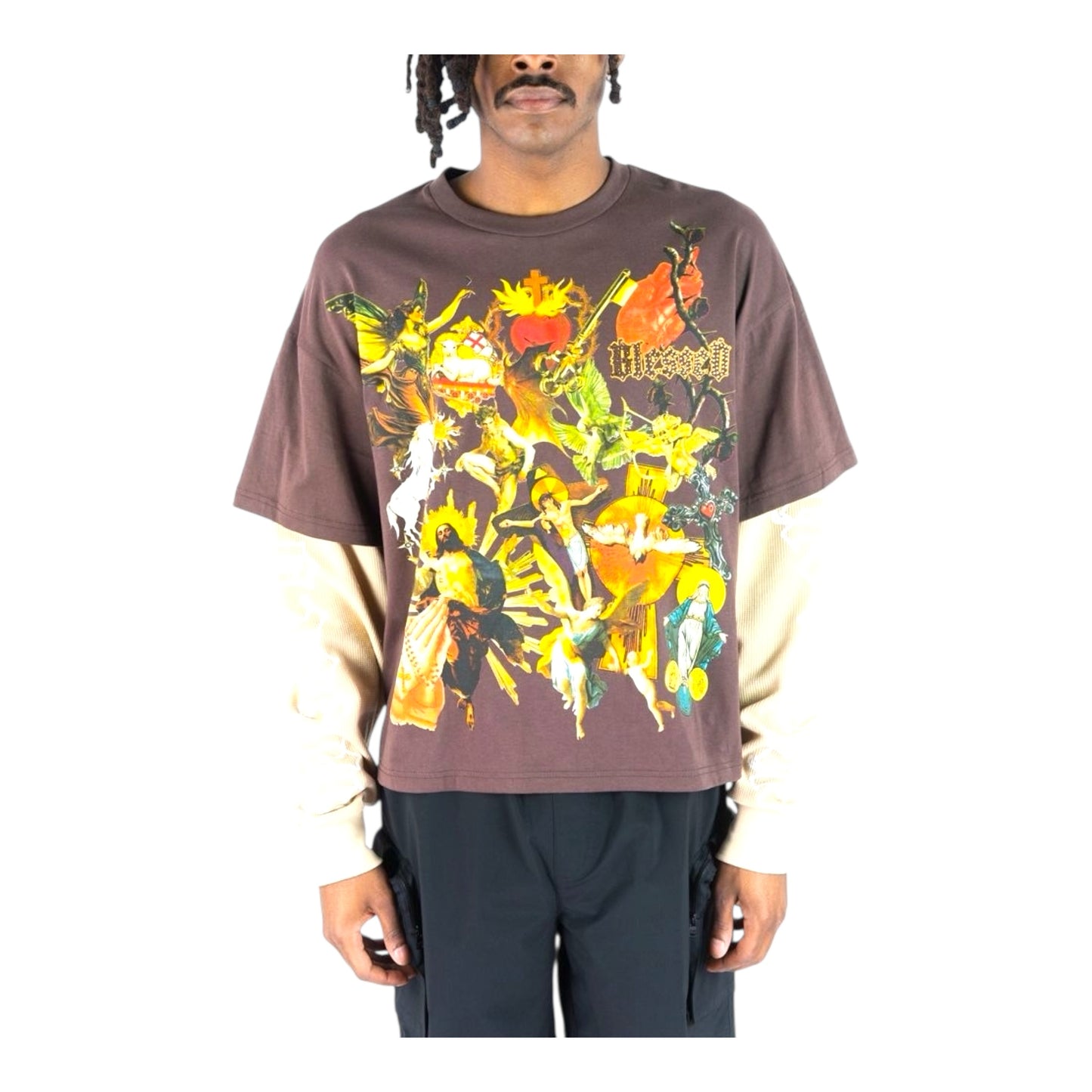 152-241 - Blessed 2-Fer Graphic Crewneck