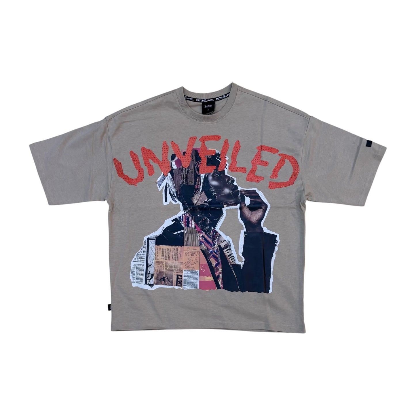 SM6143 - Unveiled with Rhinestones Boxy Graphic T-Shirt