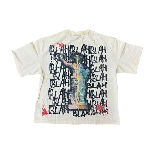WH-ST8-019 - System Zero Heavy Garment Wash & Print Work Regular Fit Graphic Tee