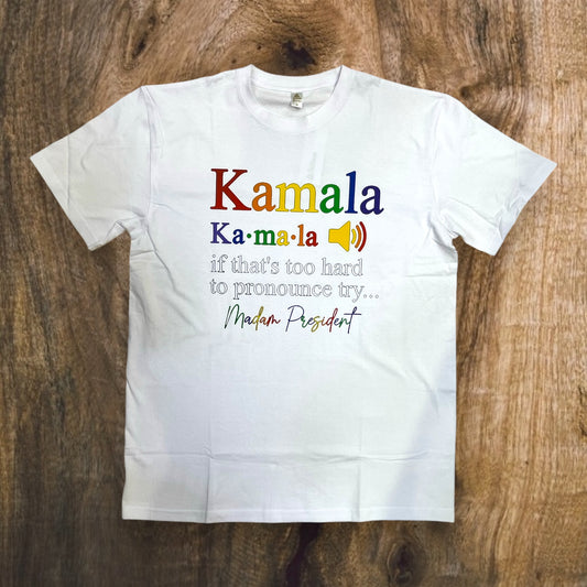 JC090524 - Kamala Harris 2024 If That’s Too Hard To Pronounce Try Madam Relaxed-Fit Graphic T-Shirt