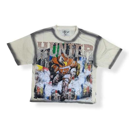 T1402 - Hunter with Rhinestones Cropped Top T-Shirt