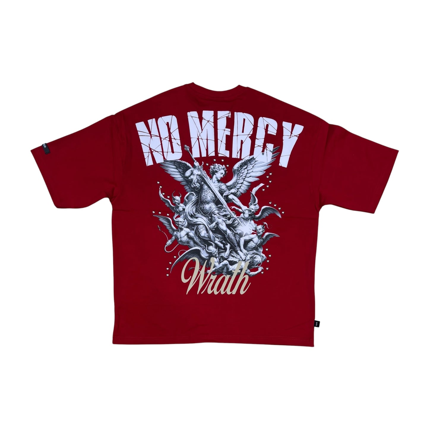 WH-SM6101 - No Mercy with Studs Boxy Graphic T-Shirt