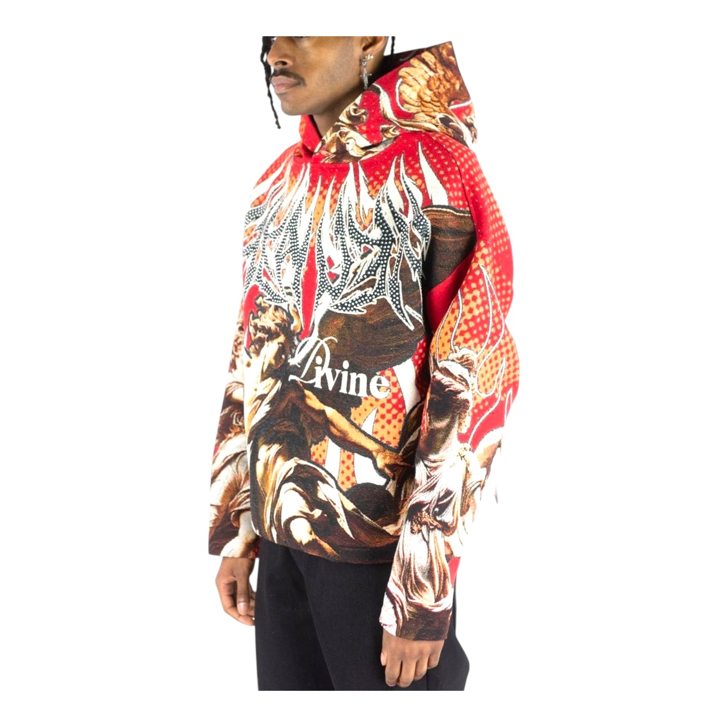 152-337 - Heaven Rhinestone Tapestry Hoodie