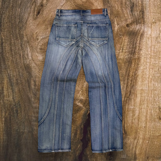 P437 - Multi Panel Baggy-Fit Jeans