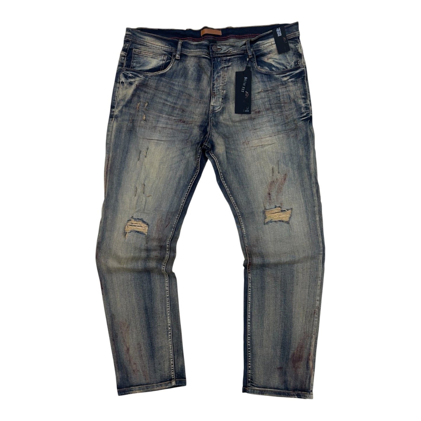 WH-P611X - Big Men's Revival Ripped Slim-Fit Stretch Jeans
