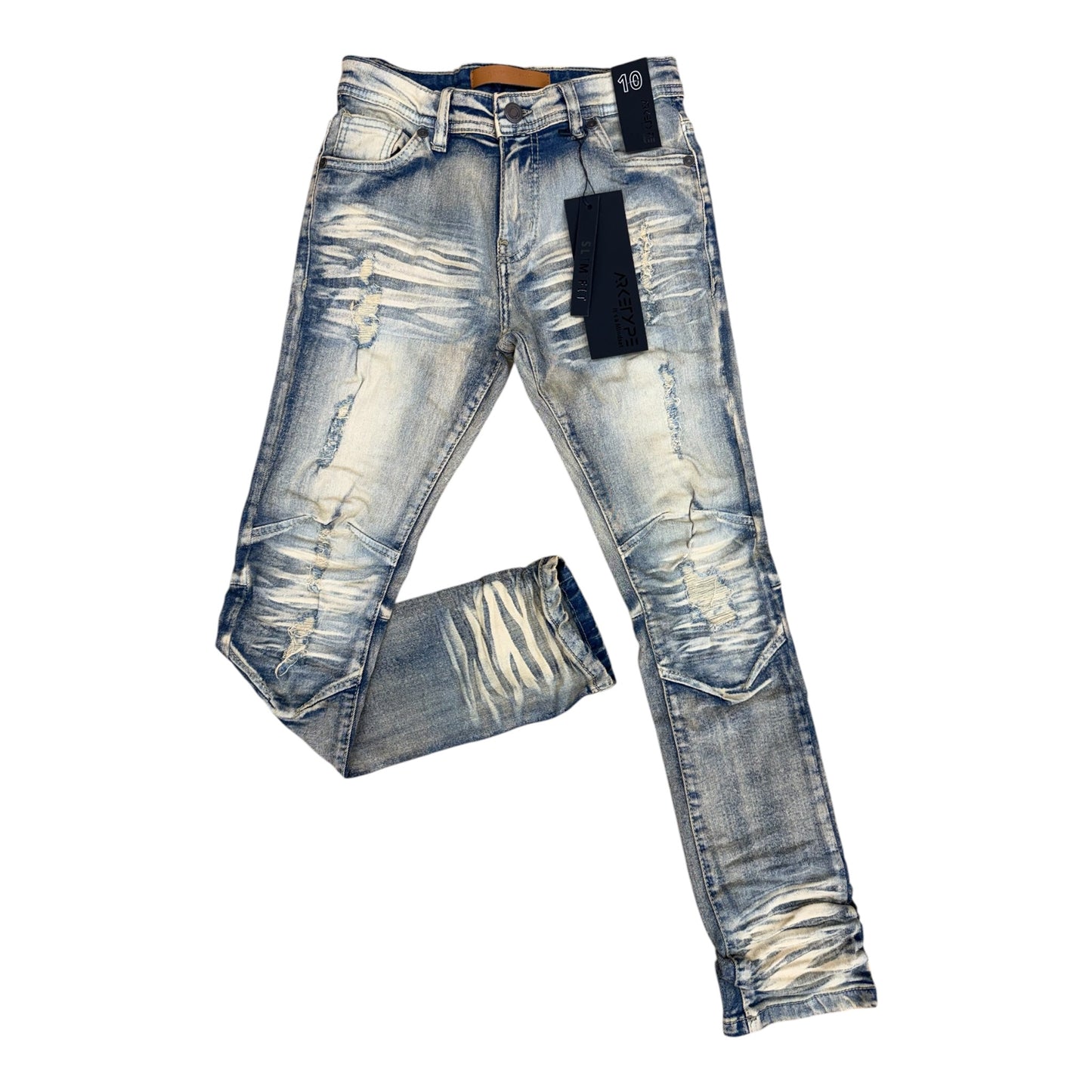 WH-P512K - Boy's/Kids Double Whisker Slim-Fit Stretch Jeans