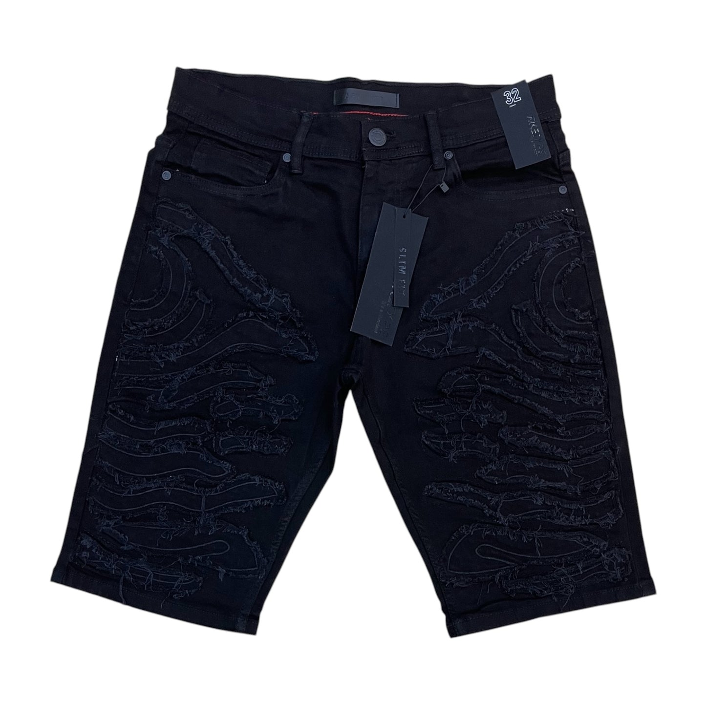 S606 - Cypress Laser Motif Slim-Fit Shorts