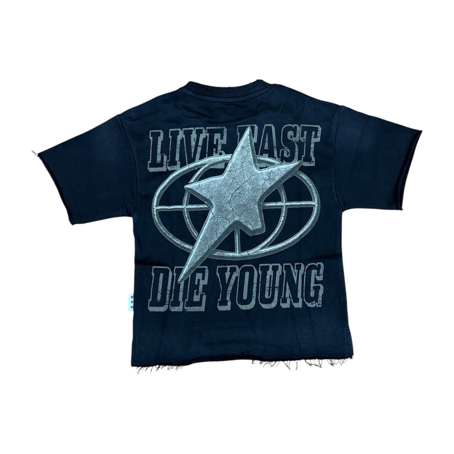 WH-T1635B - Boy's/Kid's Yummy Ice Cream with Rhinestones Crop T-Shirt