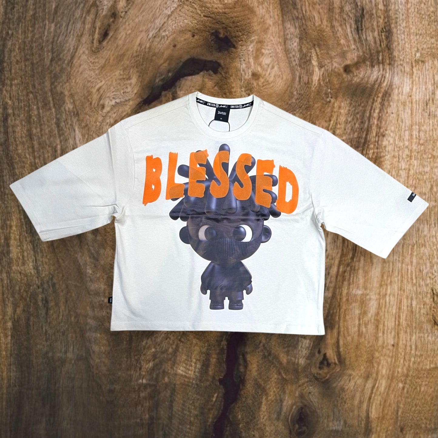 SS5119 - Blessed Graphic Cropped Top T-Shirt