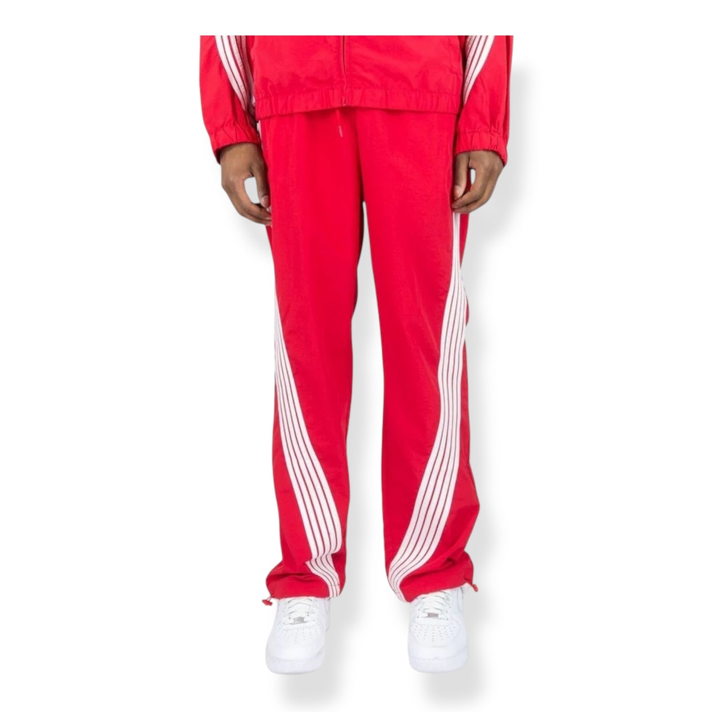 100-490- Bent Stripes Nylon Straight-Fit Pants