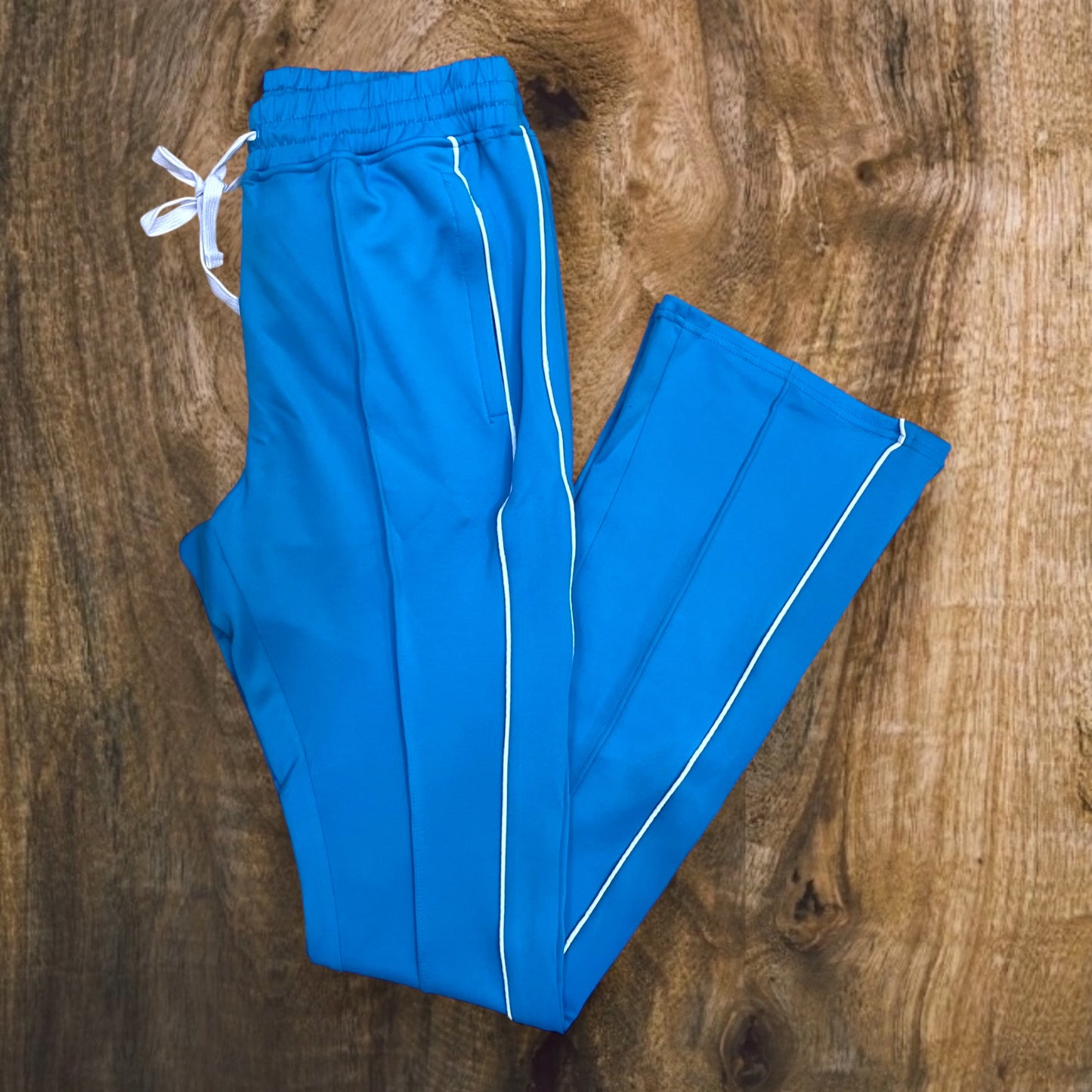 100-470 - Track Stacked Fit Pants (Lt.Blue)