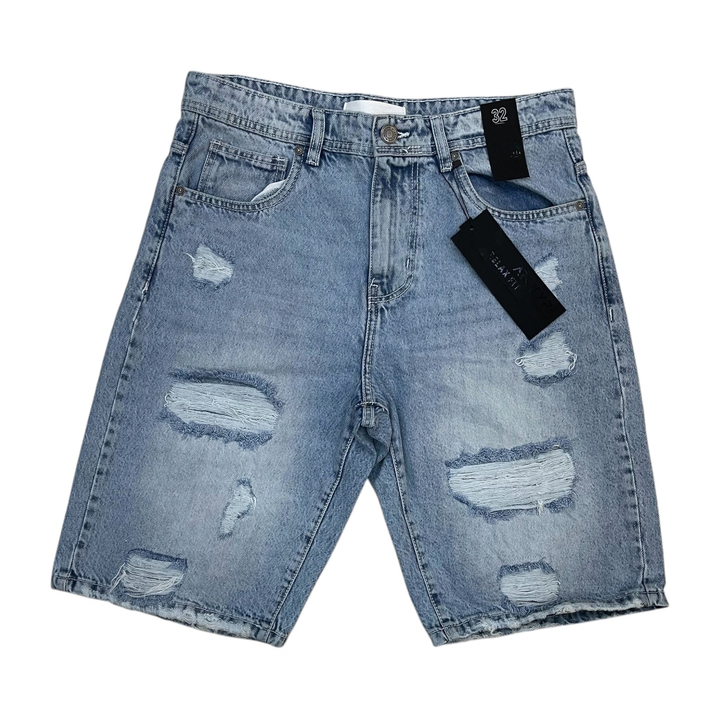 WH-S612 - 90's Ripped Relax-Fit Non-Stretch Jorts