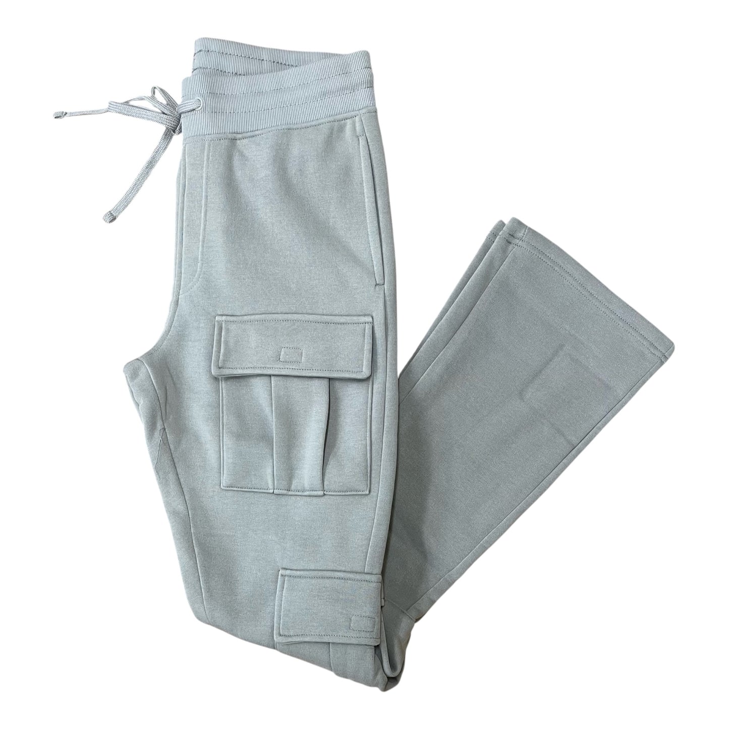 WH-100-474 - Solid Cargo Stacked Sweatpants