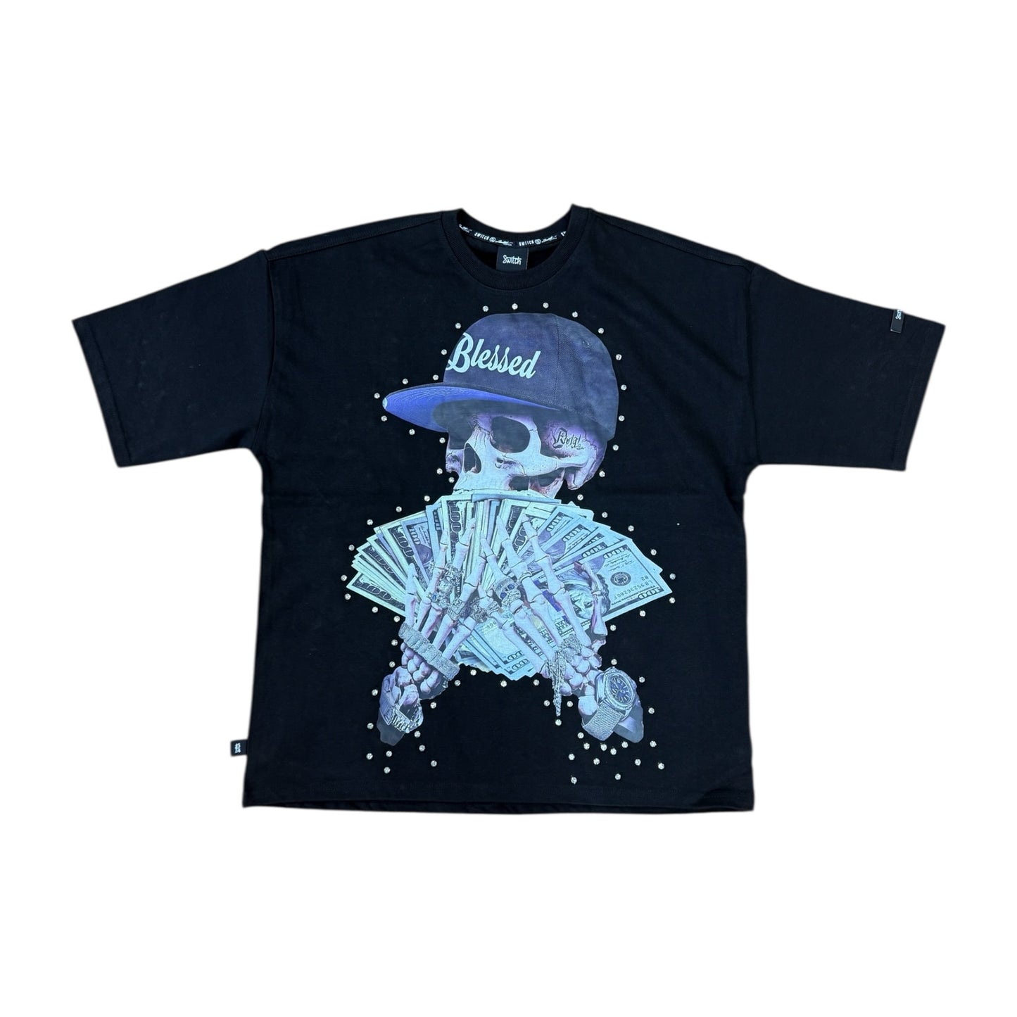 SM6116 - Too Blessed with Studs Boxy Graphic T-Shirt