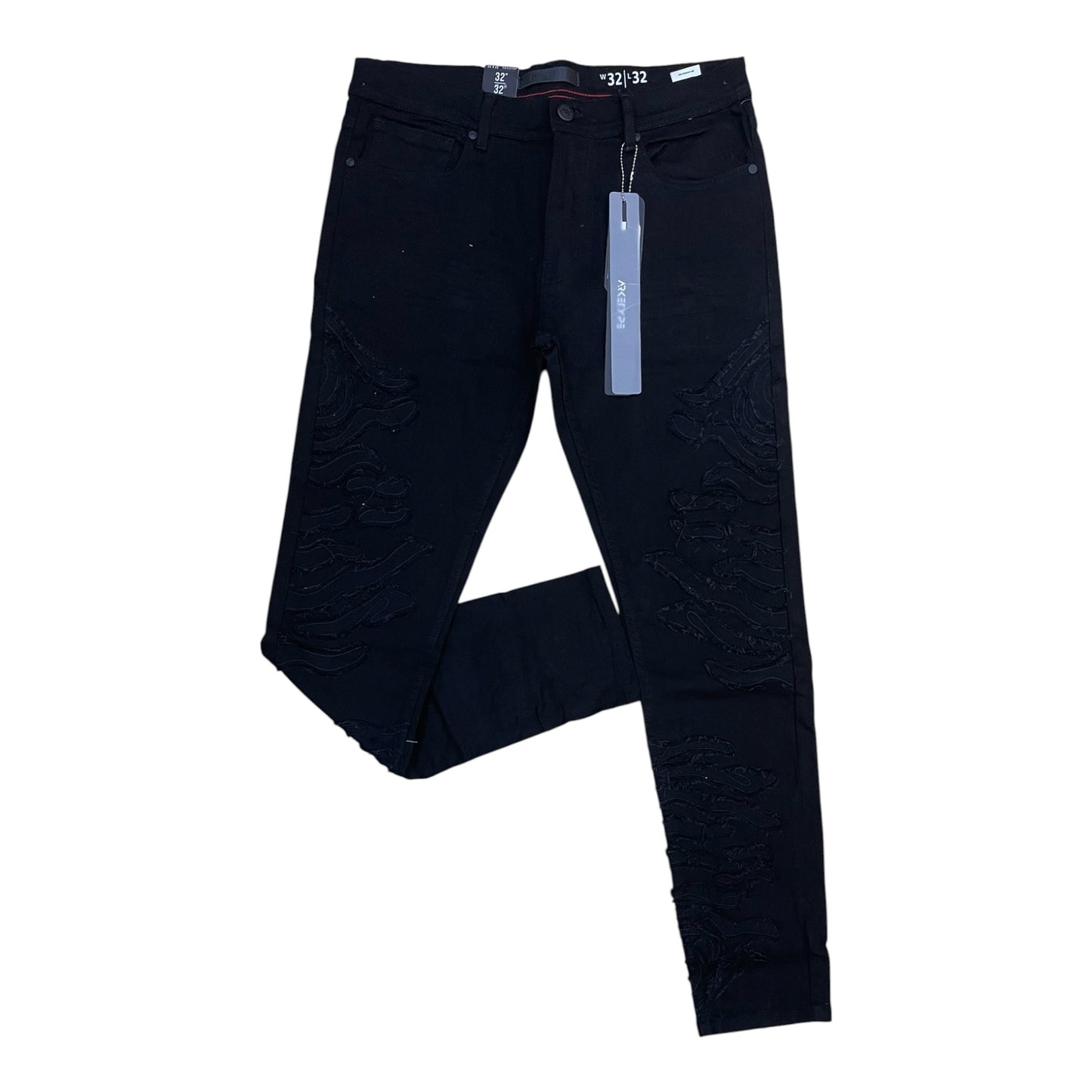 WH-P617 - Cypress Laser Motif Slim-Fit Stretch Jeans