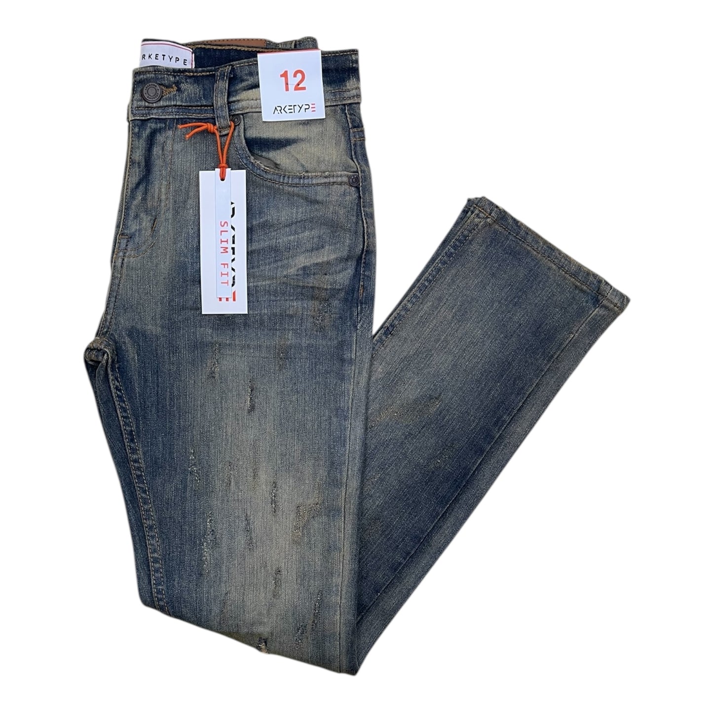 P430K - Boy's/Kids Sydney Ripped Slim-Fit Stretch Jeans