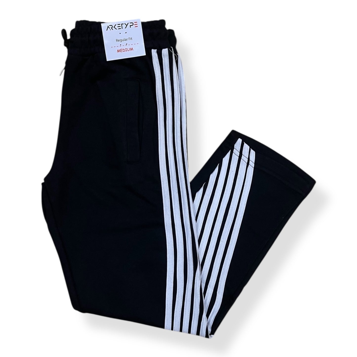 P558K - Boy's/Kids Racer Stripes French Terry Straight-Fit Pants