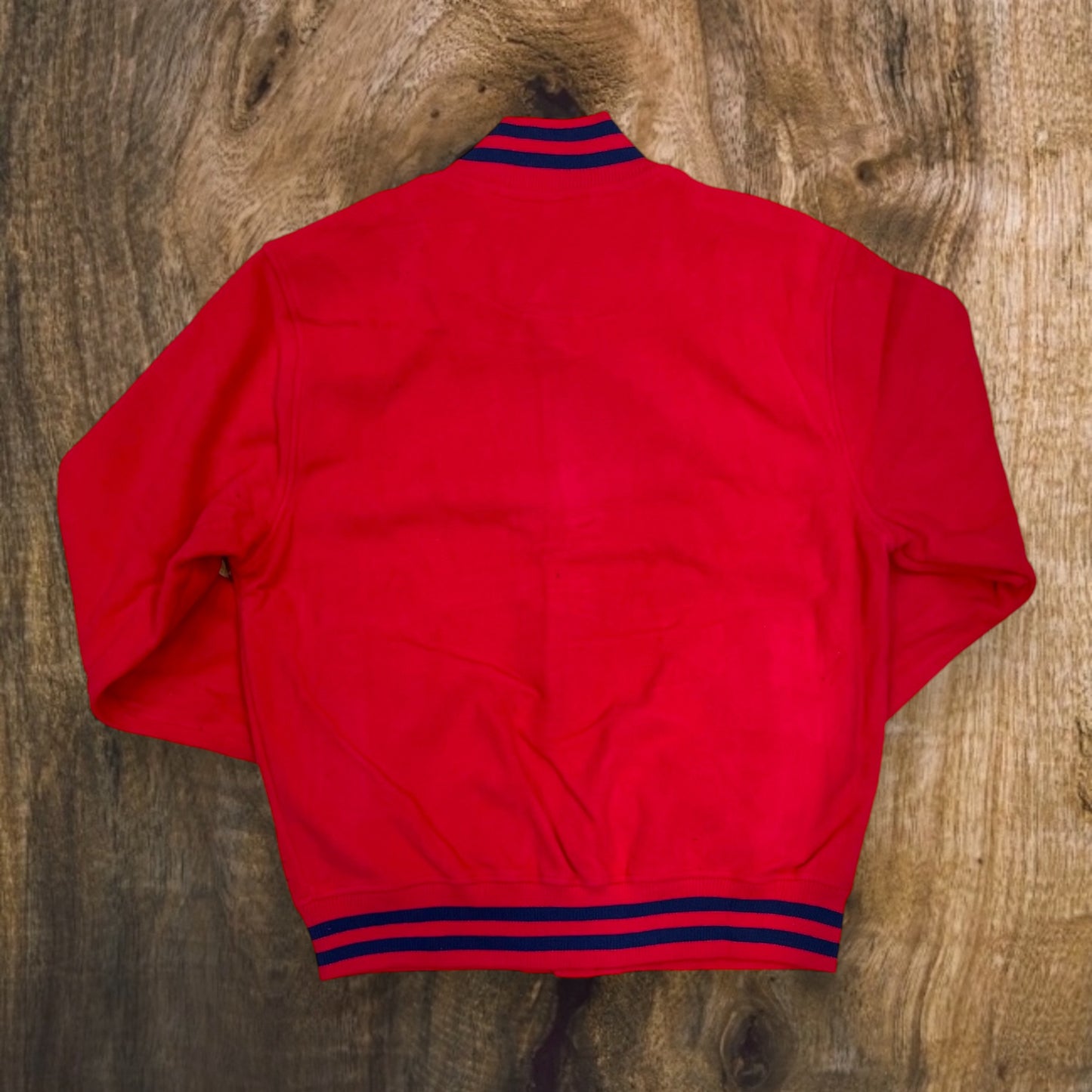 JK534 - Atlanta Solid City Varsity Jacket (Red/Navy)