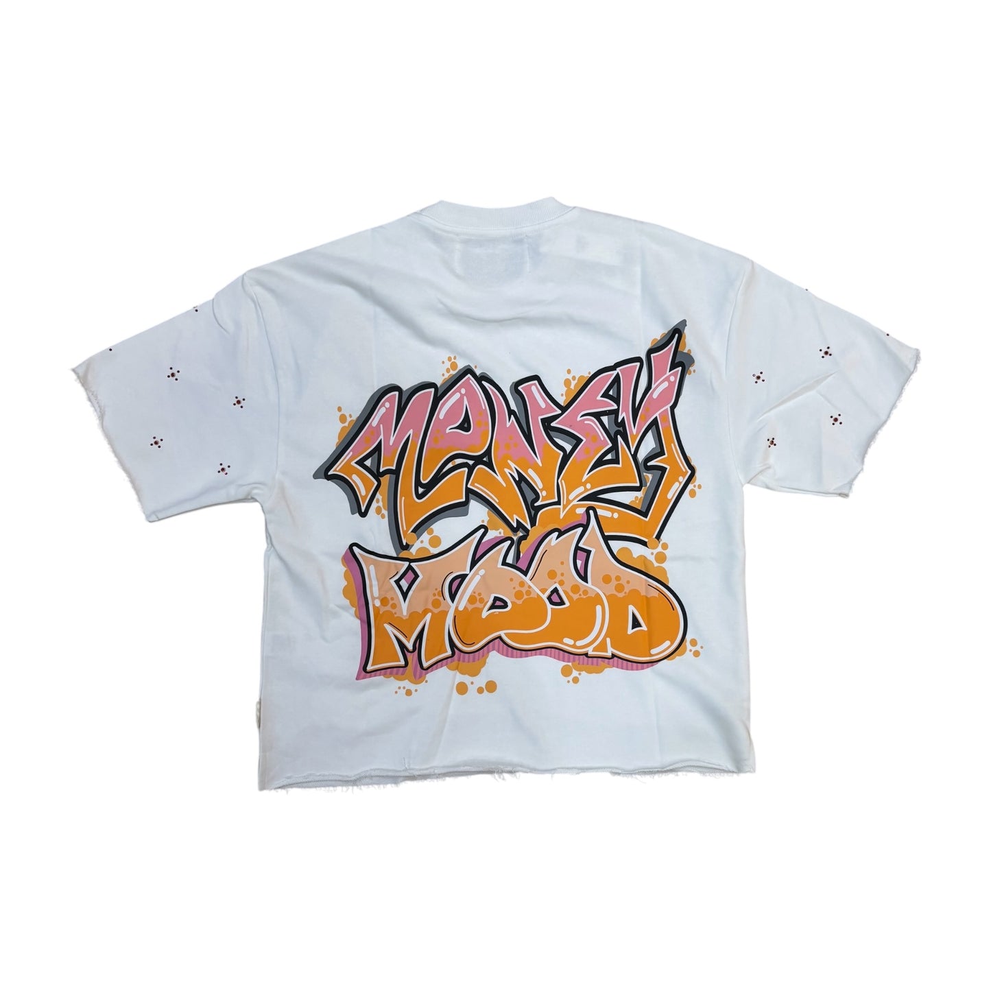 WH-T1512 - Money Mood with Rhinestones Cropped Top T-Shirt