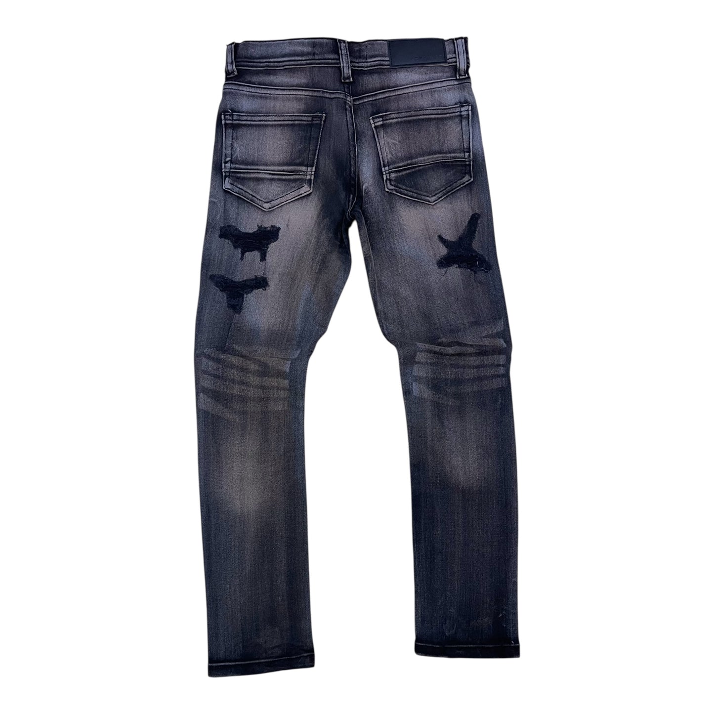 P550K - Boy's/Kids Milan Distressed Slim-Fit Stretch Jeans