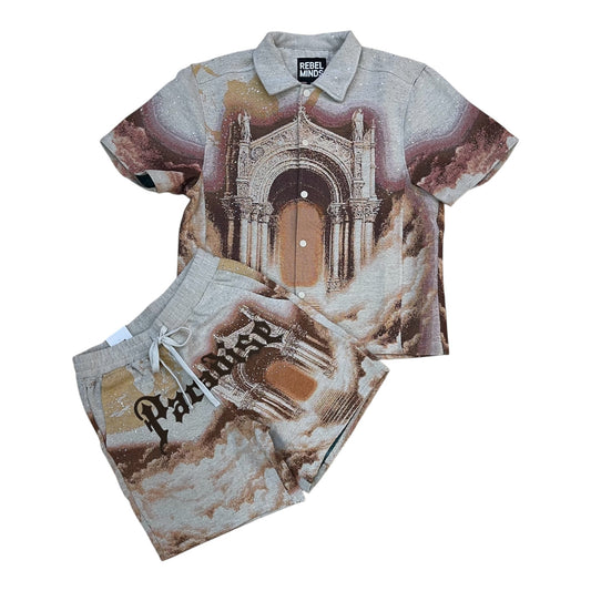 WH-610-12705 - Paradise Tapestry Shirt, Shorts SET
