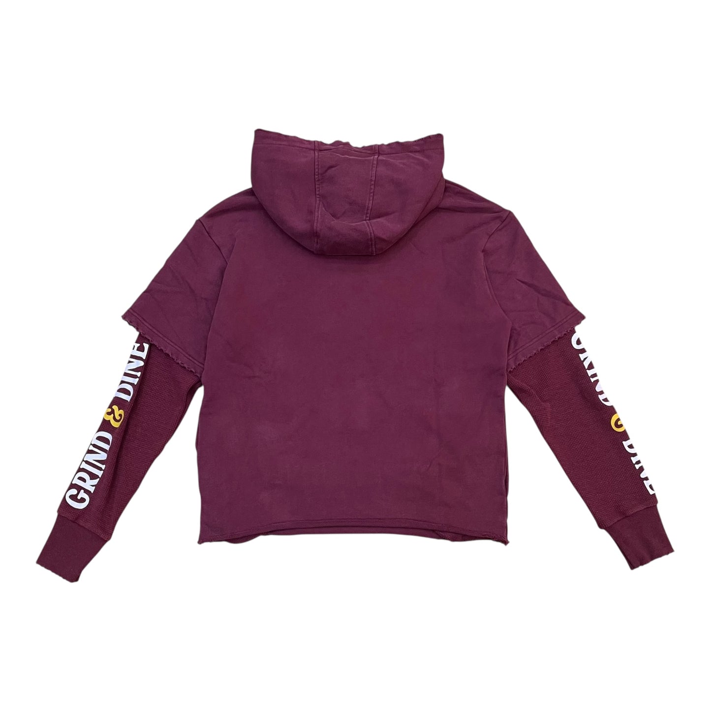 S2FH5253 - Grind & Dine Rhinestones 2FER Washed Cropped Hoodie