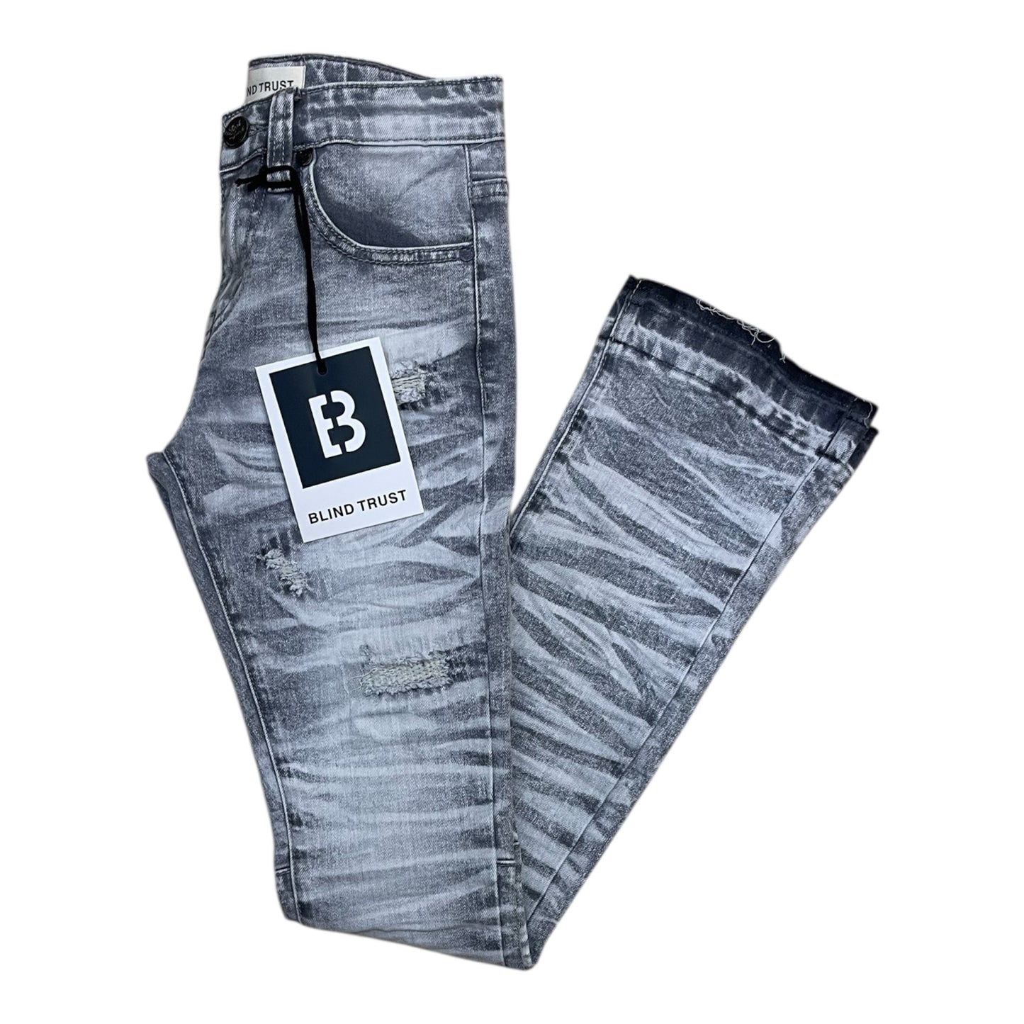 BTP25271K - Boy's/Kid's Rip & Repair Stacked Flare Jeans