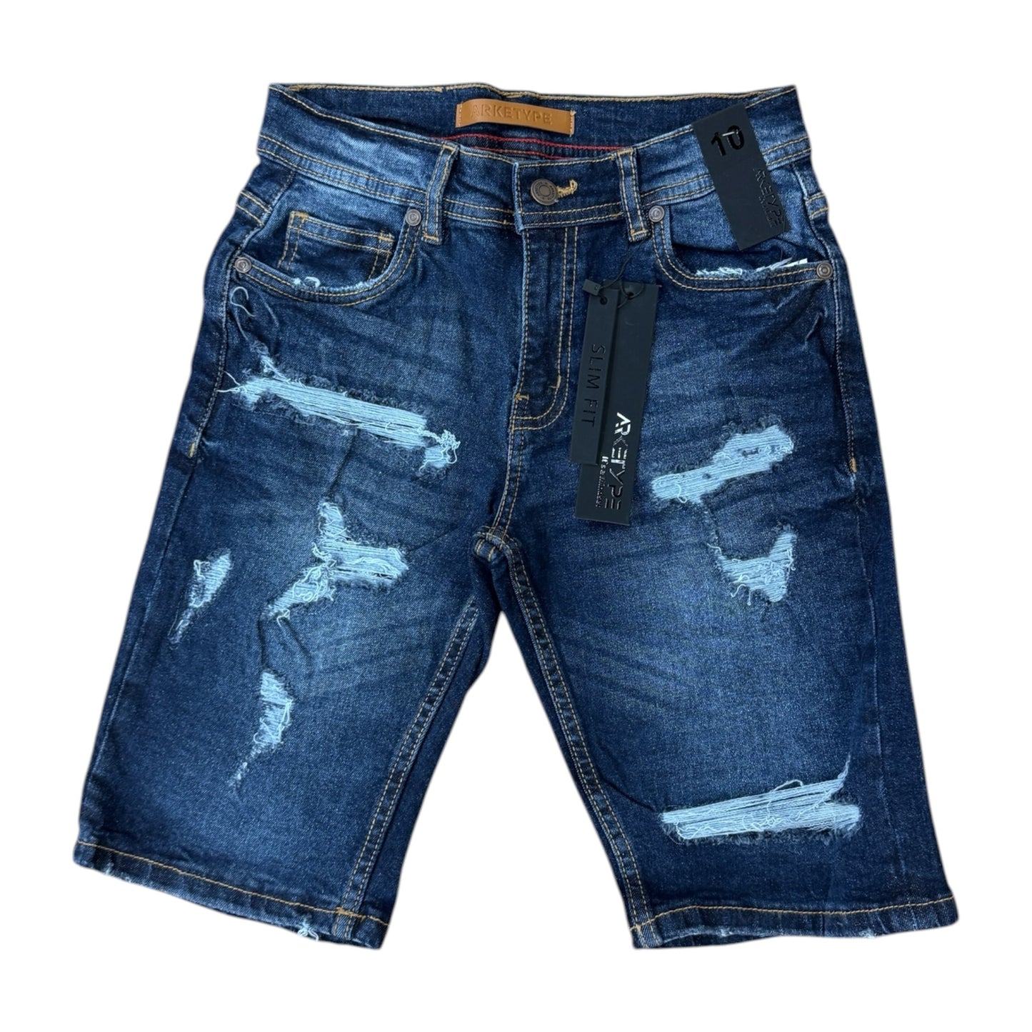 SC01K - Boy's/Kids Core Ripped Urban Slim-Fit Stretch Shorts
