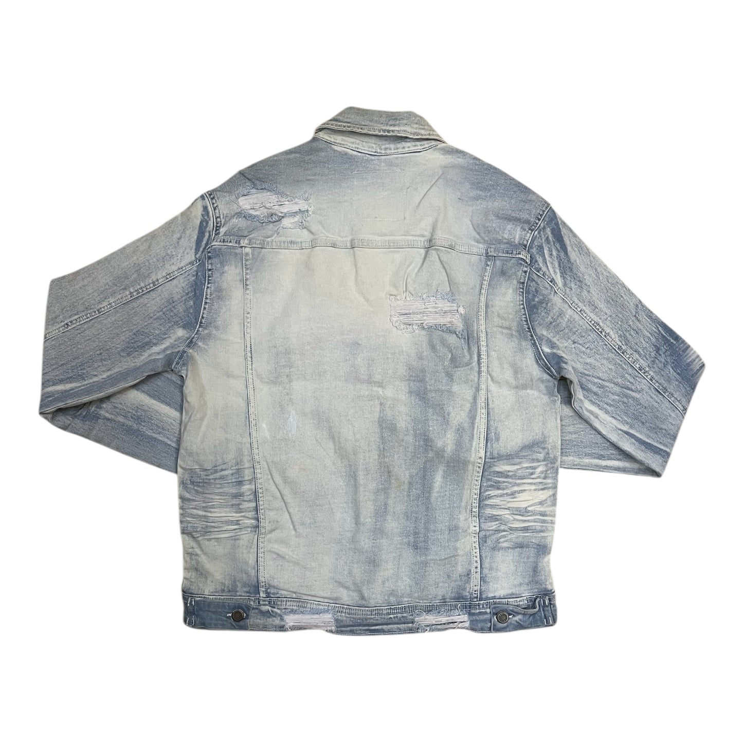 J540N - Double Whisker Rip n Repair Denim Stretch Jacket