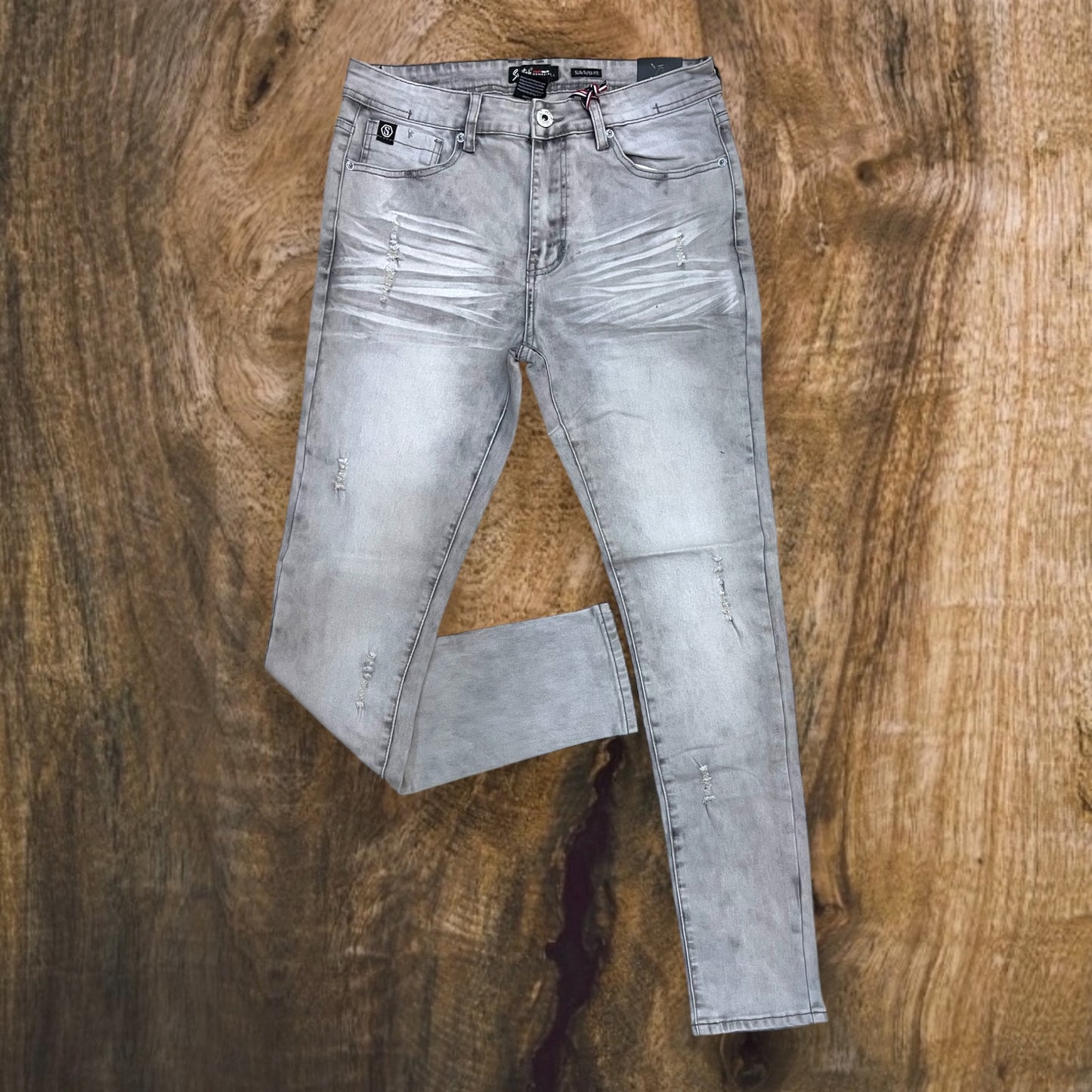 SF3610 - Ripped Denim Slim-Fit Stretch Jeans