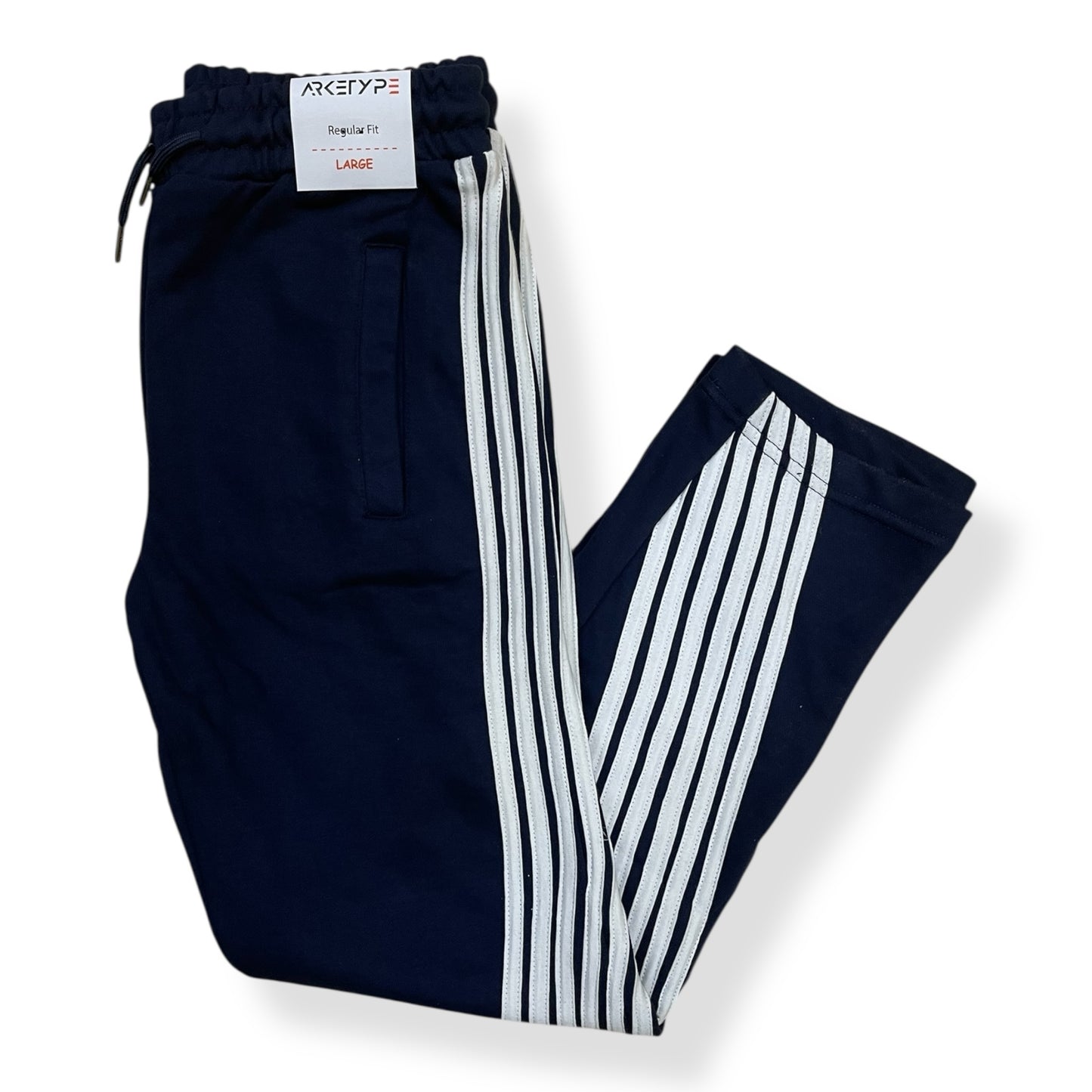 P558K - Boy's/Kids Racer Stripes French Terry Straight-Fit Pants