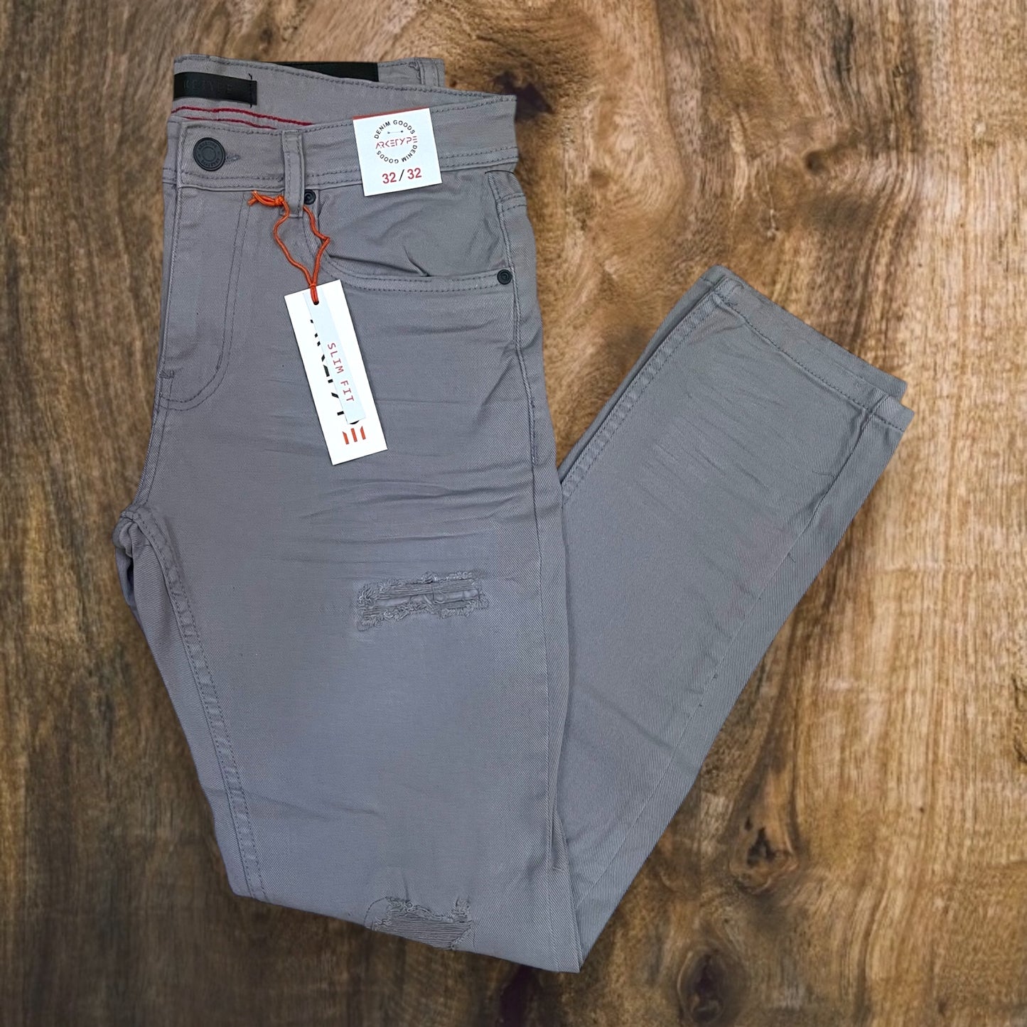 P503 - Twill Ripped Slim-Fit Stretch Jeans