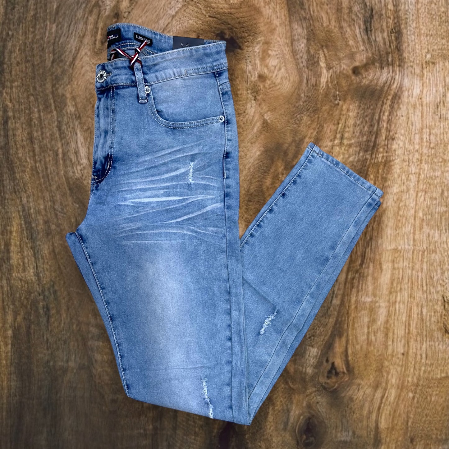 SF3610 - Ripped Denim Slim-Fit Stretch Jeans