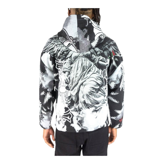 152-338 - Cross Angel Rhinestone Tapestry Hoodie