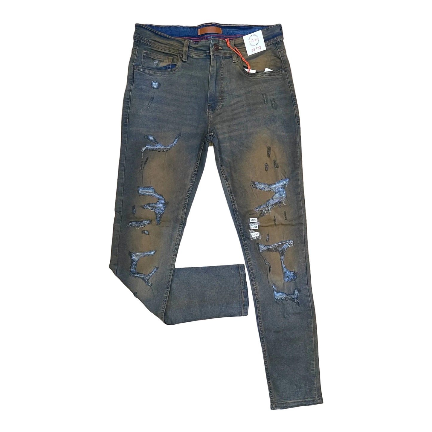 WH-P502 - Laredo Ripped Slim-Fit Stretch Jeans