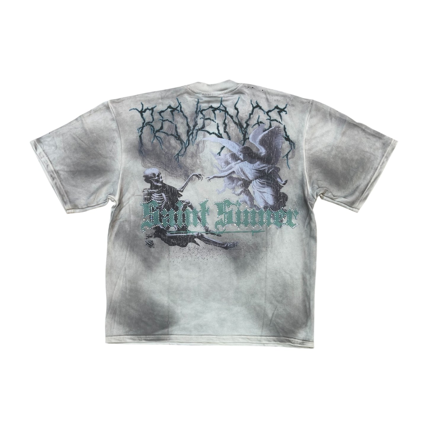 WH-610-11130 - Redemption with Rhinestones Cropped Graphic T-Shirt