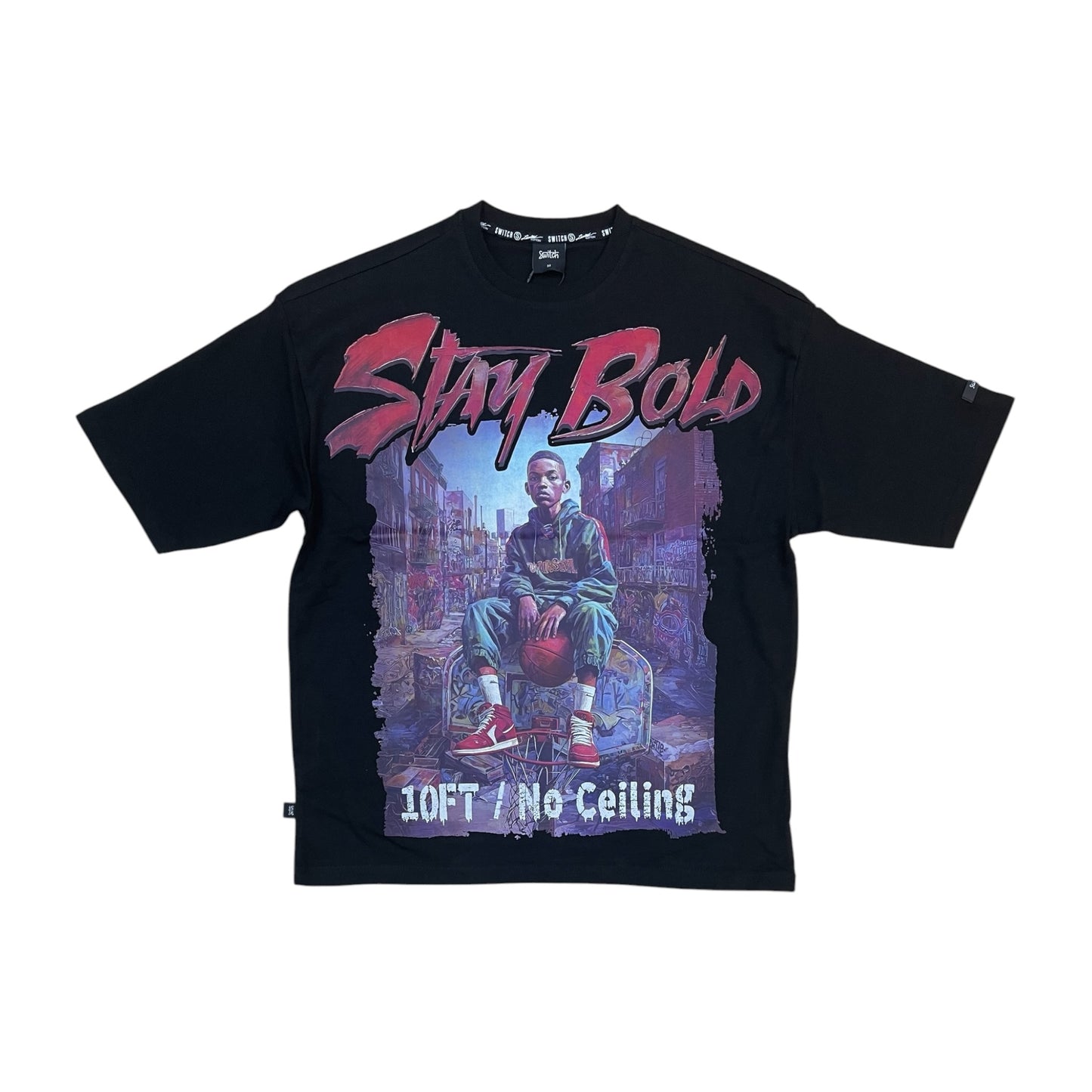 WH-SW6132 - Stay Bold Boxy Graphic T-Shirt