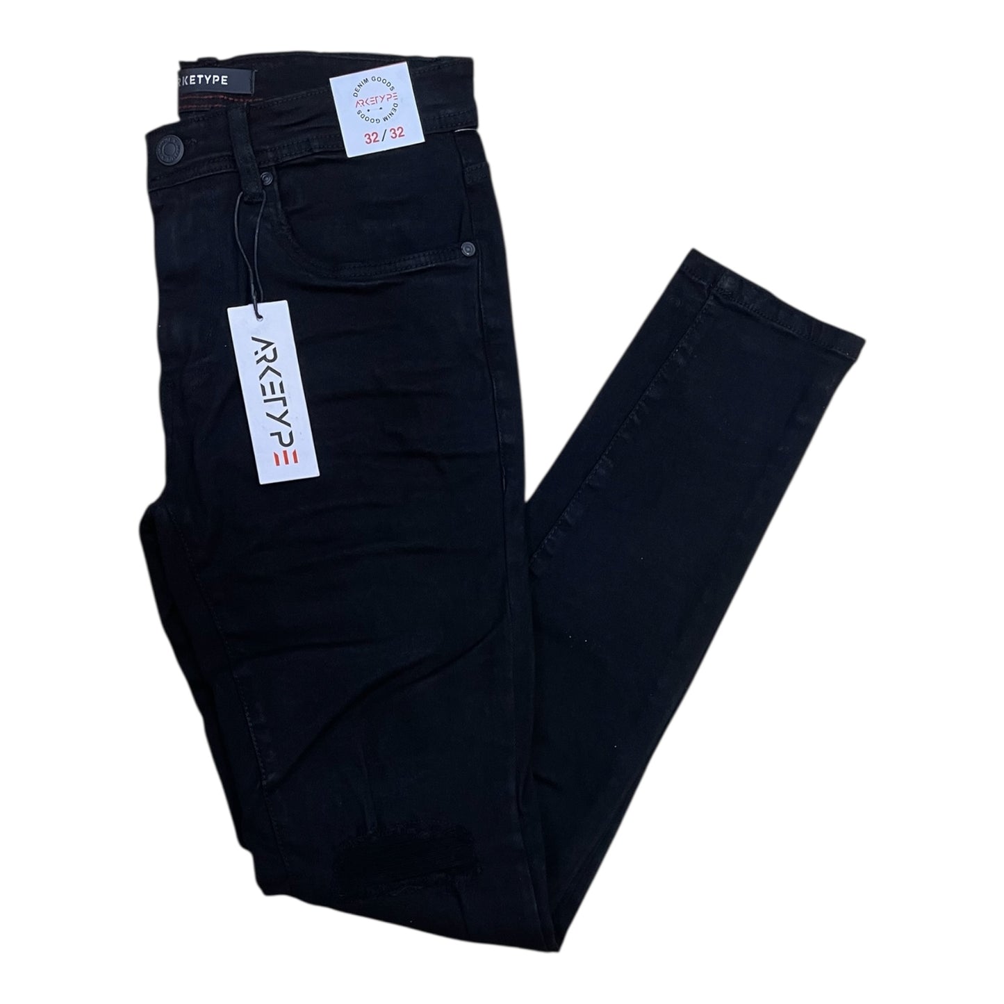 P567 - Jersey Ripped Skinny-Fit Stretch Jeans